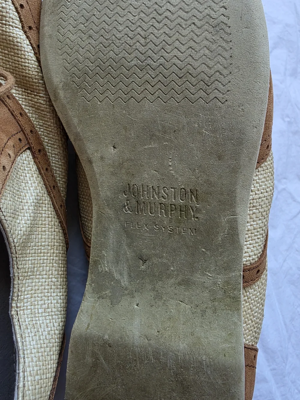 Johnston & Murphy Brown and Cream Wingtip Derby Oxfords
